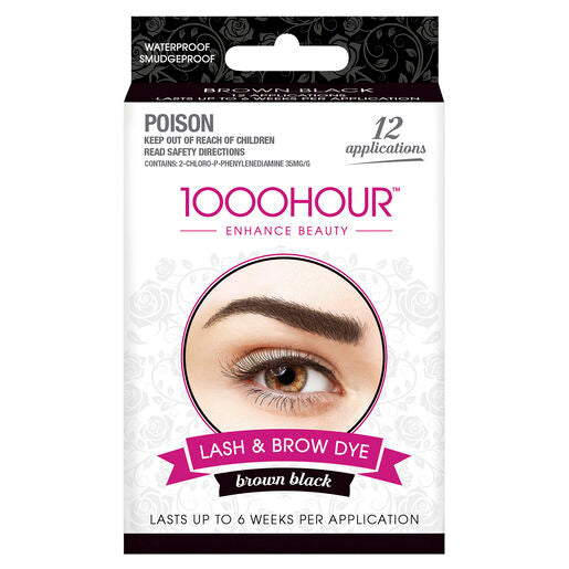 1000 Hour Eyelash & Brow Dye Kit Brown/Black