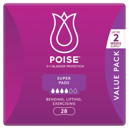 Poise Super Pads 28 Pack