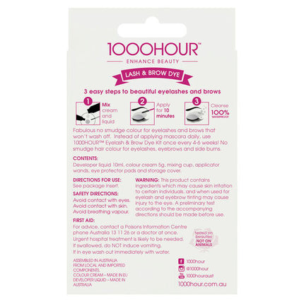 1000 Hour Eyelash & Brow Dye Kit Brown/Black