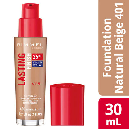 Rimmel Lasting Finish Foundation 25HR 400 Natural Beige