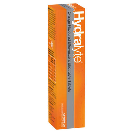 Hydralyte Effervescent Electrolyte Tablets Orange 20 Tablets