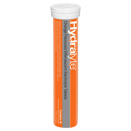 Hydralyte Effervescent Electrolyte Tablets Orange 20 Tablets