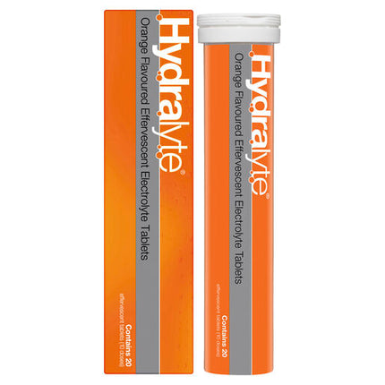 Hydralyte Effervescent Electrolyte Tablets Orange 20 Tablets
