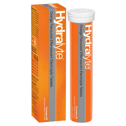 Hydralyte Effervescent Electrolyte Tablets Orange 20 Tablets
