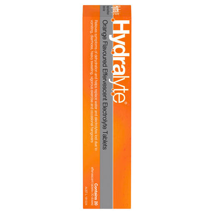 Hydralyte Effervescent Electrolyte Tablets Orange 20 Tablets
