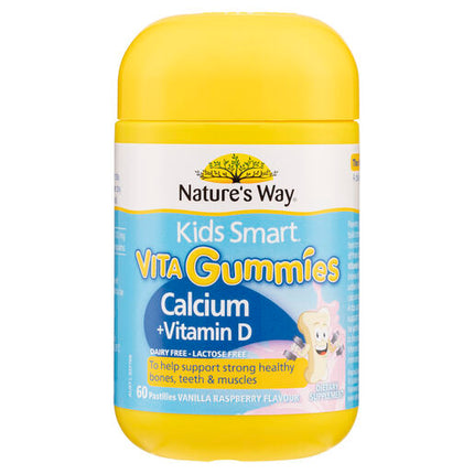 Nature's Way Kids Smart Vita Gummies Calcium + Vitamin D 60 Pastilles
