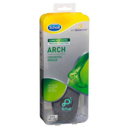 Scholl In-Balance Arch Orthotic Insole Small Size 4.5 - 6.5 1 Pair