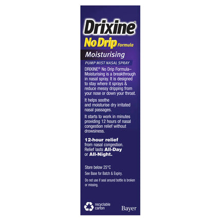 Drixine No Drip Formula Moisturising Nasal Spray 15mL