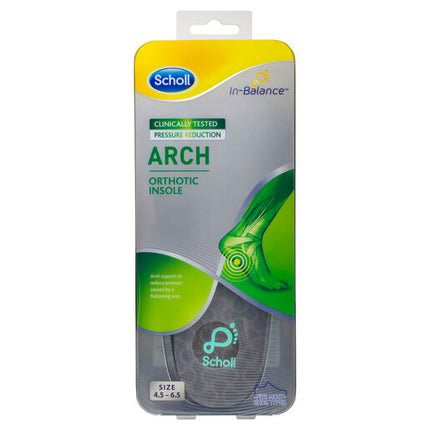 Scholl In-Balance Arch Orthotic Insole Small Size 4.5 - 6.5 1 Pair