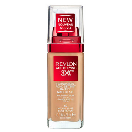 Revlon Age Defying 3X Foundation 40 Medium Beige