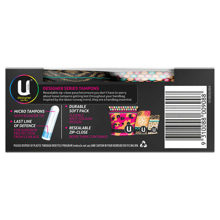 U By Kotex Super Slim Designer Tampons 16 Pack