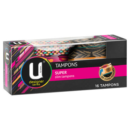 U By Kotex Super Slim Designer Tampons 16 Pack