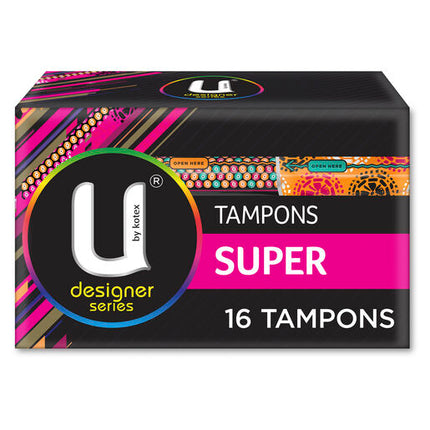 U By Kotex Super Slim Designer Tampons 16 Pack