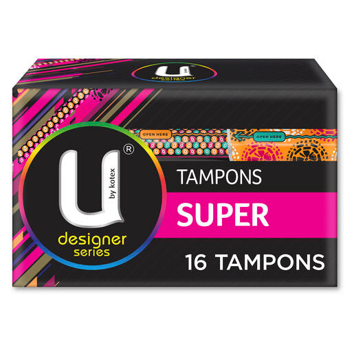 U By Kotex Super Slim Designer Tampons 16 Pack