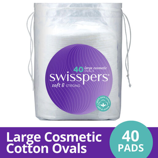 Swisspers Large Cosmetic Oval Pads 40 Pack