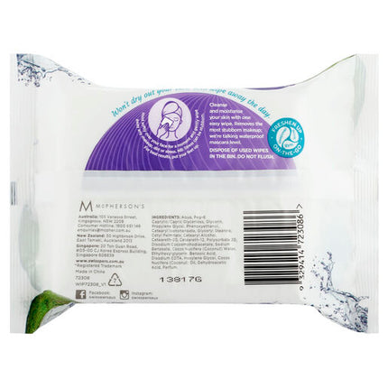 Swisspers Micellar and Coconut Water Facial Wipes 25 Pack