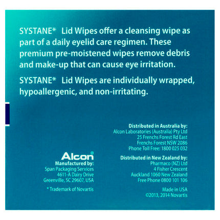 Systane Lid Wipes 30 Pack