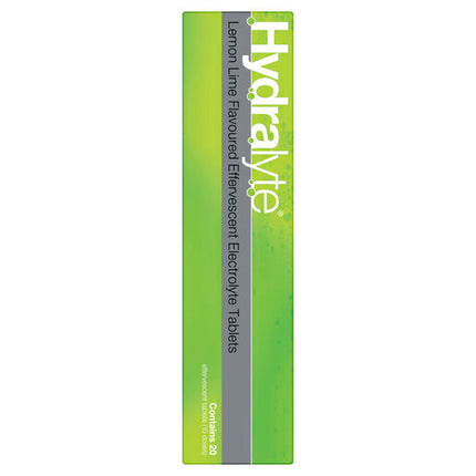 Hydralyte Effervescent Electrolyte Tablets Lemon Lime 20 Tablets