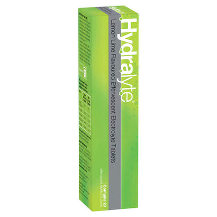 Hydralyte Effervescent Electrolyte Tablets Lemon Lime 20 Tablets