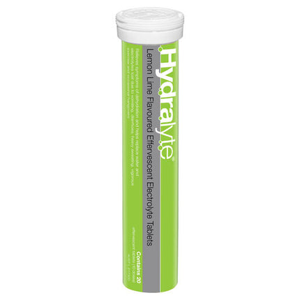 Hydralyte Effervescent Electrolyte Tablets Lemon Lime 20 Tablets