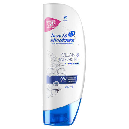 Head & Shoulders Clean & Balanced Hair & Scalp Care Anti-Dandruff Conditioner 200mL