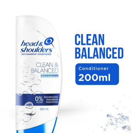 Head & Shoulders Clean & Balanced Hair & Scalp Care Anti-Dandruff Conditioner 200mL