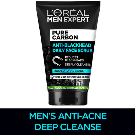 L'Oréal Paris Men Expert Pure Carbon Anti-Acne & Anti-Blackhead Exfoliating Face Scrub 100mL