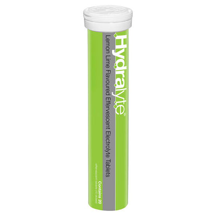 Hydralyte Effervescent Electrolyte Tablets Lemon Lime 20 Tablets