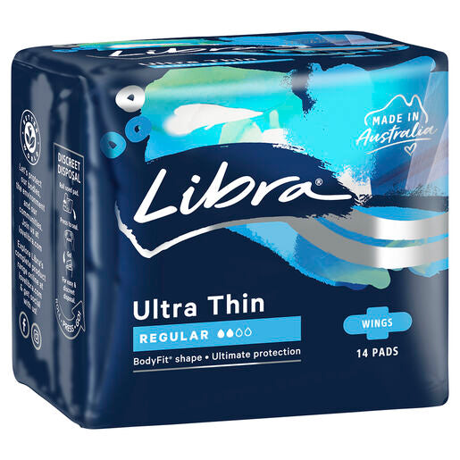 Libra Ultra Thin Pads Regular with Wings 14 Pack
