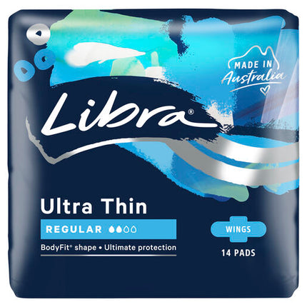 Libra Ultra Thin Pads Regular with Wings 14 Pack