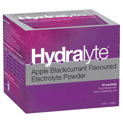 Hydralyte Electrolyte Powder Apple Blackcurrant 10 Pack