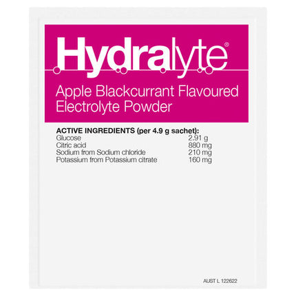 Hydralyte Electrolyte Powder Apple Blackcurrant 10 Pack
