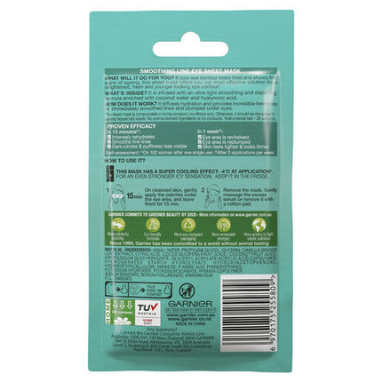 Garnier Hydra Bomb Hyaluronic Acid + Coconut Water Eye Sheet Mask 6g