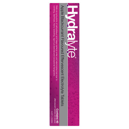 Hydralyte Effervescent Electrolyte Tablets Apple Blackcurrant 40 Tablets
