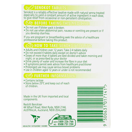 Senokot Tablets 100 Pack