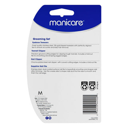Manicare Manicure and Pedicure Grooming Set 4 Piece