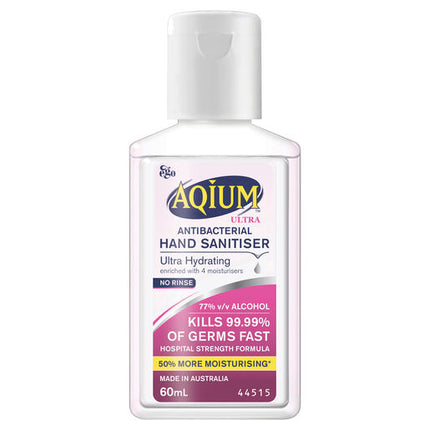 Ego Aqium Ultra Hydrating Hand Sanitiser 60mL