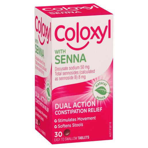 Coloxyl With Senna 30 Tablets