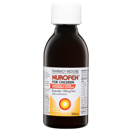 Nurofen For Children 3 Months To 5 Years Strawberry 200ml
