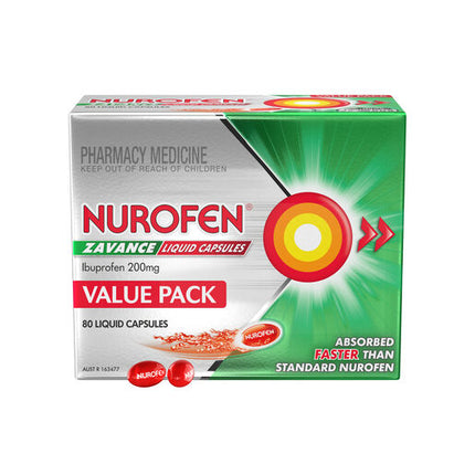 Nurofen Zavance 200mg Ibuprofen 80 Liquid Capsules