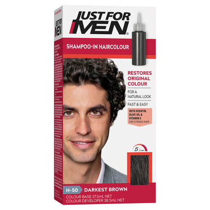 Just For Men Shampoo-In Haircolour H-50 Darkest Brown