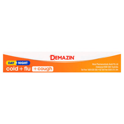 Demazin Cold & Flu + Cough Day + Night 24 Capsules