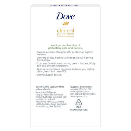 Dove Clinical Protection Antiperspirant Deodorant Fresh Touch 48g