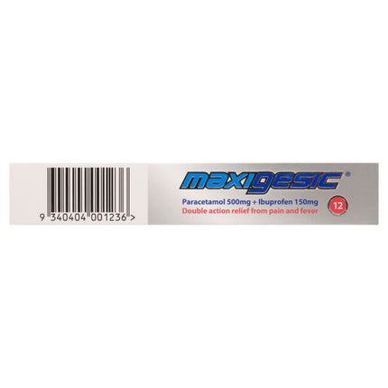 Maxigesic Double Action Combination Pain Relief 12 Tablets