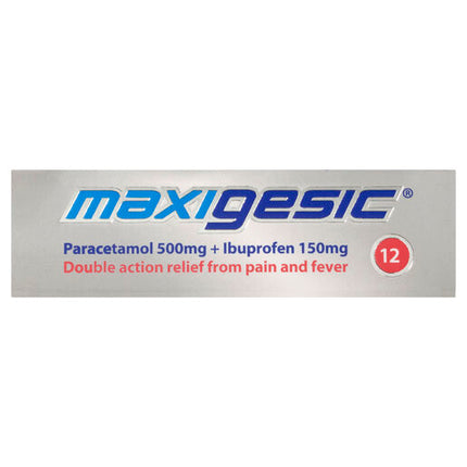 Maxigesic Double Action Combination Pain Relief 12 Tablets