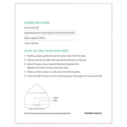 Bosisto's Harmony Diffuser