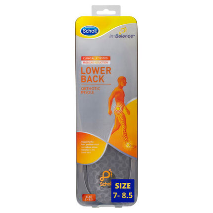 Scholl In-Balance Orthotic Lower Back Insole Medium Size 7 - 8.5 1 Pair