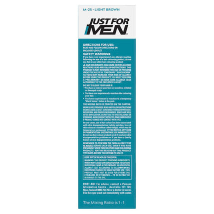 Just For Men Moustache & Beard Brush-In Colour Gel M-25 Light Brown