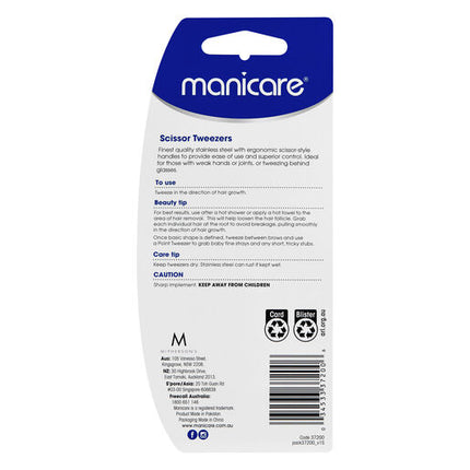 Manicare Scissor Style Eyebrow Tweezer