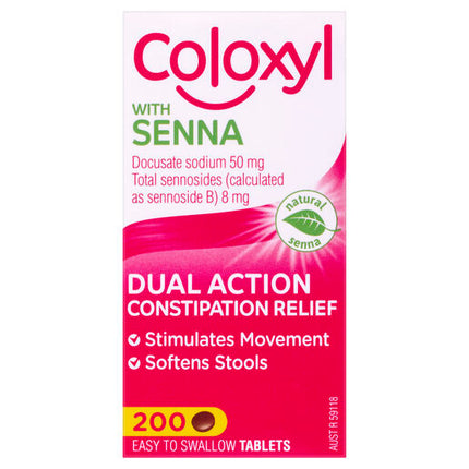Coloxyl With Senna 200 Tablets